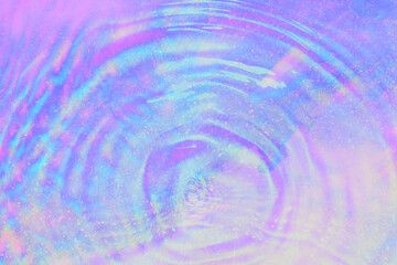 Poster - Holographic purple water ripple background design space