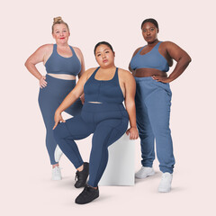 Sticker - Body positivity diverse curvy women sportswear