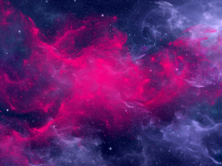 Wall Mural - nebula and stars in night sky. space background.