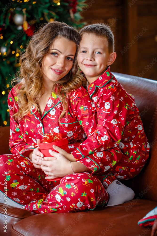 Mother son christmas pajamas sale