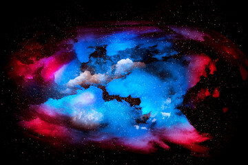 Wall Mural - colorful abstract universe textured background