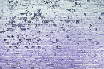 Wall Mural - Brick Wall Toned Blue Gradient. Isolated Colored Brickwork Material Background. Web Design Element.