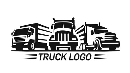 Big Truck logo template for you design in black color