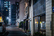 東京都中央区の路地裏夜景