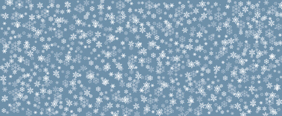 Wall Mural - christmas winter blue background with snowflakes