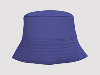 Blank bucket hat. 3d rendering, 3d illustration