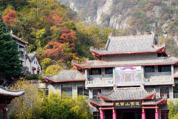 Wall Mural - Amazing autumn landscape at Wudang Mountain.