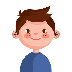 Wall Mural - cute little boy avatar character vector illustration design