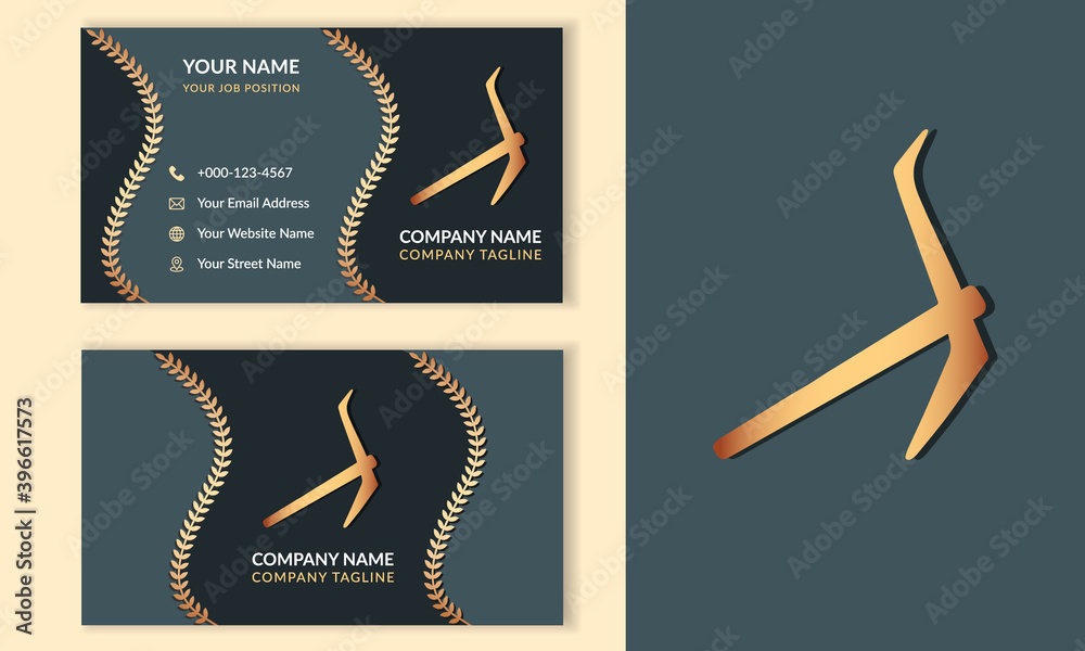 Professional and modern farmer business card template design with a ...