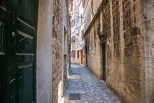 View Of The Old City Of Trogir, Mediterranean Architecture, Narrow Streets