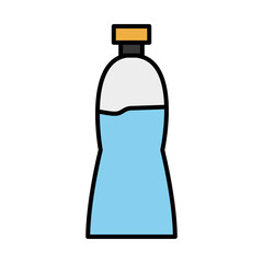 Poster - water bottle line and fill style icon vector illustration design