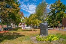 World War II Veterans Memorial In Upper Common On Main Street In Downtown Fitchburg, Massachusetts MA, USA. 