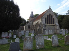 View Of The Old Cemetery Next To The Old Church