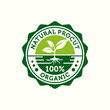 © district4.studio - Stamp for 100% organic and natural product label badge or seal sticker logo design template