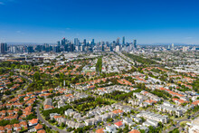 Aerial Photo Of Melbourne CBD And Luxury Homes
