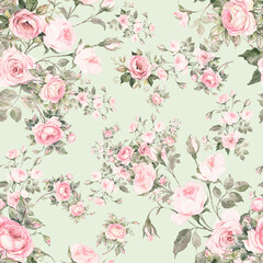  Lovely seamless floral pattern delicate roses