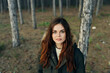 © SHOTPRIME STUDIO - Woman in autumn jacket on nature in forest travel lifestyle