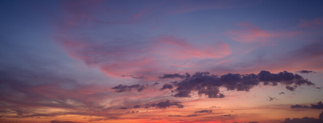 sunset sky with clouds background
