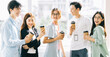 © Timeimage - group of Business people are chatting and drinking coffee during recess