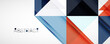 © antishock - Geometric abstract background. Techno color triangle shapes. Vector illustration for covers, banners, flyers and posters and other designs