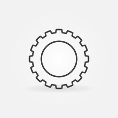 Poster - Vector Gear linear concept icon or logo element