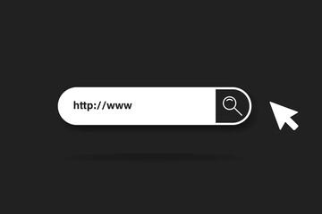 Poster - Address and navigation bar icon. Vector illustration. Business concept search www http pictogram