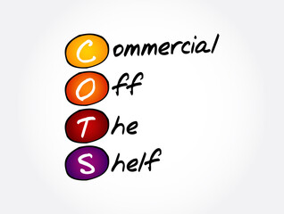 Poster - COTS - Commercial Off-the-Shelf acronym, business concept background