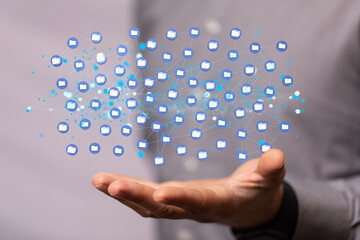 data network 3d digital info