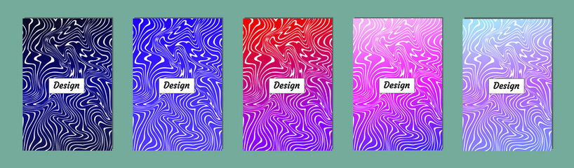 Poster - Simple modern covers template design. Geometric figures and colorful gradient background