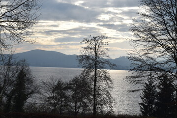 Canvas Print - Novemberstimmung am Laacher See