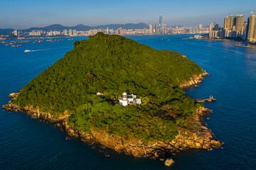 Wall Mural - Lighthouse at Victoria Harbour west, Green Island