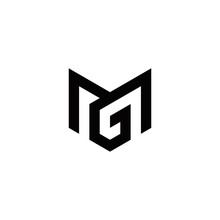 M G Mg Gm Initial Logo Design Vector Graphic Idea Creative
