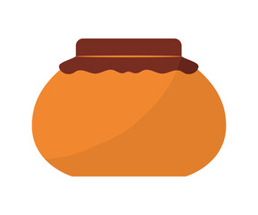 Sticker - jar of honey with orange color