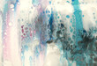 Abstract acrylic flow blot painting. Color horizontal texture background.