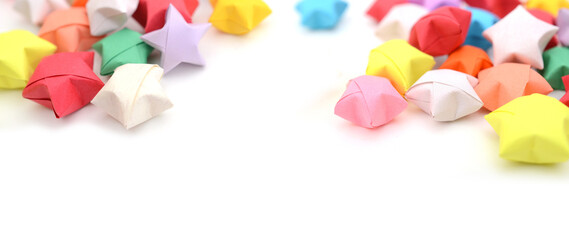 Wall Mural - Colorful origami lucky stars