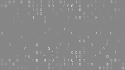 Poster - Background from set of binary code. Animation. Changing program code from zero and one. Software in form of binary code. Computer background from binary code