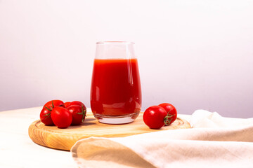 fresh red tomato juice