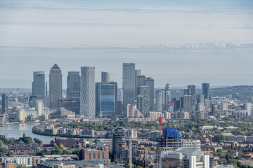 Wall Mural - London skyline looking towards Canary Wharf