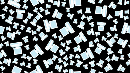 Poster - The texture pattern is seamless from old multi-colored retro hipster antique vintage desktop computers with square monitors from the 80's 90's. The background. illustration