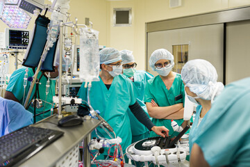 Wall Mural - Doctors discuss the details of the operation