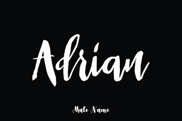 Naklejka na meble Adrian-Male Name Bold Typography Text on Black Background