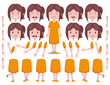 © MEDZ - Front View Cute Girl Character Creation Set