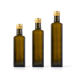 Poster - Olive oil bottle on a white