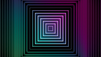 Wall Mural - Abstract neon background of squares