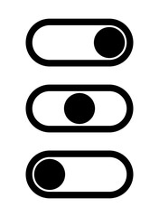 Poster - On Off Switch Button or Slider Icon Set. Vector Image.