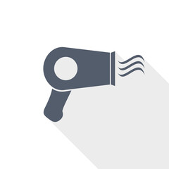 Poster - Hair dryer vector icon, beauty salon cocnept illustration