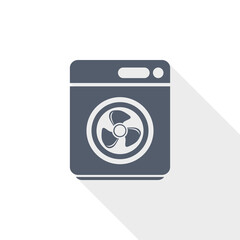 Aufkleber - Dryer machine vector icon, laundry flat design illustration