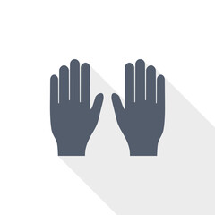 Aufkleber - Gloves vector icon, hands protection flat design illustration