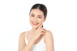 © kitthanes  - Beautiful young asian woman with clean fresh skin on white background, Face care, Facial treatment, Cosmetology, beauty and spa, Asian women portrait