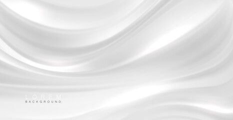Poster - Smooth elegant white silk or satin texture can use as abstract background. Luxurious background design